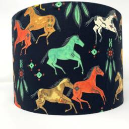Horses Lampshade Native American Horse Lamp Shade For Standard Lamps Or Ceiling Lights - thumbnail 4