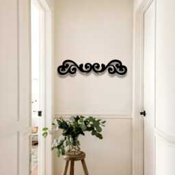 Fancy Metal Scroll Wall Decor, Art, Outdoor Hangings, Farmhouse Above Door Rustic Art - thumbnail 3