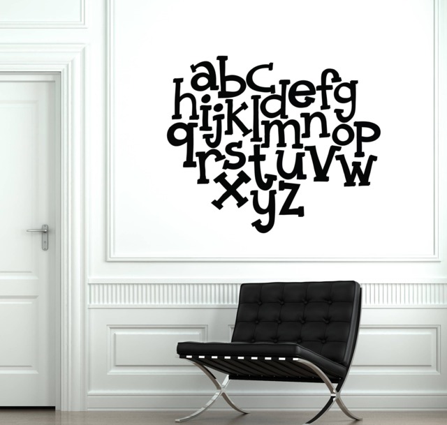 Vinyl Wall Decal Abc Alphabet Nursery School Kids Zone Stickers Mural - #2543Di - image 1