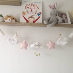 Swan Nursery Decor/Accessories. Girls Garland, Room Accessories, Baby Shower Gift - thumbnail 2