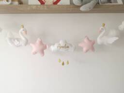 Swan Nursery Decor/Accessories. Girls Garland, Room Accessories, Baby Shower Gift - thumbnail 1