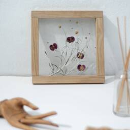 Pressed Flower Wall Art 8x8 - thumbnail 2