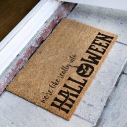 We're Like Really Into Halloween Custom Pumpkin Doormat - Decorations For A Party Season Porch - thumbnail 2