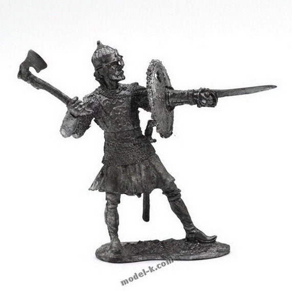 Tin 54mm Russian Warrior. 11 Century - image 1