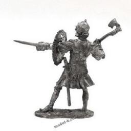 Tin 54mm Russian Warrior. 11 Century - thumbnail 3