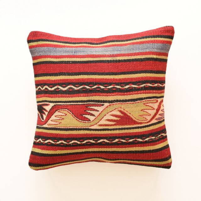 Kilim Pillow Cover 16x16 Moroccan Cushion 40x40 Pillows Kelim Kissen Turkish Morrocan Bohemian - image 1