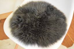 Seat Cover/Pad Lambskin Sheepskin Antracite 40cm - thumbnail 1