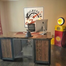 Modern Writing Desk, Industrial Office J. Marshall Ries - thumbnail 4