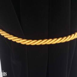 "1 Large Elegant Handmade Gold Window Treatment Decor Curtain Tie Drapery Pull Back Cord/Rope 36"" Long/ 1/2" - thumbnail 2