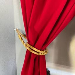 "1 Large Elegant Handmade Gold Window Treatment Decor Curtain Tie Drapery Pull Back Cord/Rope 36"" Long/ 1/2" - thumbnail 4