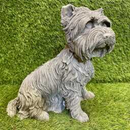 Concrete Large Westie Dog Ornament Outdoor Lawn Garden Sculpture Frost Protected/Pet Memorial - thumbnail 2