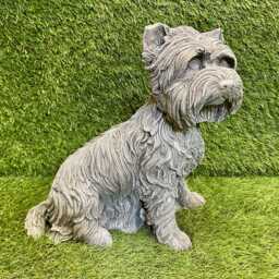 Concrete Large Westie Dog Ornament Outdoor Lawn Garden Sculpture Frost Protected/Pet Memorial - thumbnail 1