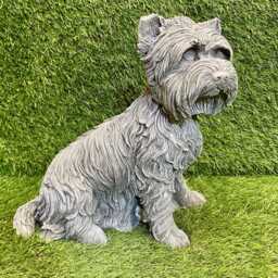 Concrete Large Westie Dog Ornament Outdoor Lawn Garden Sculpture Frost Protected/Pet Memorial - thumbnail 3