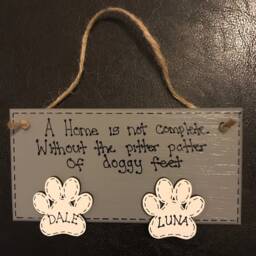 Personalised Pet Sign, Home, Plaque, Paw, Pet Plaque Home, Pet Sign Dog, Cat, Dog Sign, Pet Owner, Lover, Cat Lover, Animal - thumbnail 3