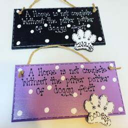 Personalised Pet Sign, Home, Plaque, Paw, Pet Plaque Home, Pet Sign Dog, Cat, Dog Sign, Pet Owner, Lover, Cat Lover, Animal - thumbnail 2