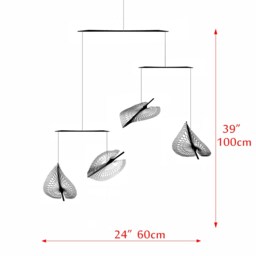 Metal Leaf Mobile With A Dash Of Color, Stainless Steel Fall Decor, Kinetic Delicate & Durable Metal Sculpture - thumbnail 4
