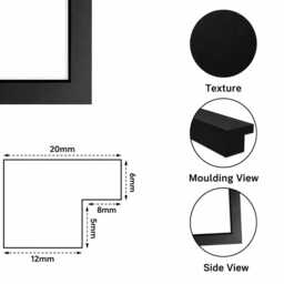 Thin Black Photo Frame A1 A2 A3 A4 A5 Poster Picture Frames Modern Wall Art Document Various Colours & Sizes - thumbnail 3