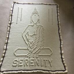 Serenity Buddha Afghan Pattern - Yoga Blanket Zen - thumbnail 2