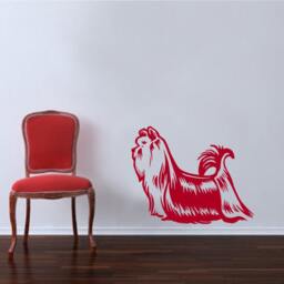 Yorkie Decal Sticker Yorkshire Terrier Vinyl Wall Art - thumbnail 1
