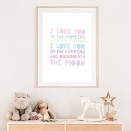 Girls Nursery Prints, Pastel Coloured Bedroom Decor, Quotes, Kids Wall Art, Playroom Decor - thumbnail 2