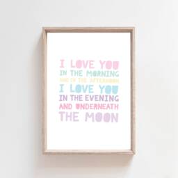 Girls Nursery Prints, Pastel Coloured Bedroom Decor, Quotes, Kids Wall Art, Playroom Decor - thumbnail 3