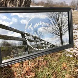 Custom Personalized Arrow Tavern Mirror, Large Bar Engraved Black Mirror, 12x24 - thumbnail 3