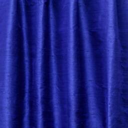 Royal Blue 100% Pure Silk Dupioni Curtain Panels - Rod Pocket, Grommet, Box Pleat, Three Pinch Tab Top & Plain Ring Top - thumbnail 3