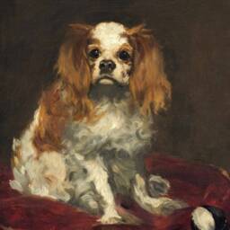 King Charles Spaniel - Vintage Pet Dog Oil Painting Print Edouard Manet Large Sizes 8x10 11x14 16x20 - thumbnail 3