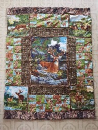 "Deer Camp Outdoor Hunting Baby Toddler Blanket 36"" X 46" - thumbnail 1