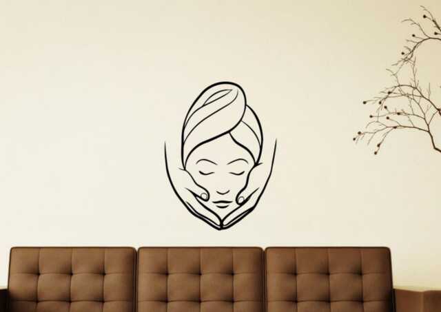 Spa Beauty Salon Wall Vinyl Decal Massage Sticker Girl Woman Art Modern Design Murals Interior Decor - 3Spa - image 1