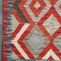 Classic Kilim Rug, Handmade Artisan Afghan Turkish Persian Qashqai Navajo Bohemian Natural Wool Flatweave Multicolour Rug 122x77 cm - thumbnail 4