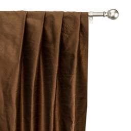 Dark Chocolate Art Silk Curtain Panels, Faux Curtains - Rod Pocket, Grommet, Box Pleat, Three Pinch Tab Top & Plain Ring Top - thumbnail 1