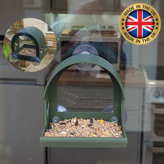 Window Mounted Bird Feeder Station With Strong Suction Pads - image 1