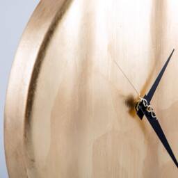 Wall Clock Golden Wave. Hand Gilded By Thin Yellow Metal Leaves. Not Gold - thumbnail 4