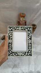 Handcrafted Bone Inlay Picture Frame Floral Home Decor