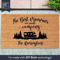 Custom Camping Doormat - Personalized Campsite Door Mat Welcome Decor Gifts For Family Camper Accessories - thumbnail 4