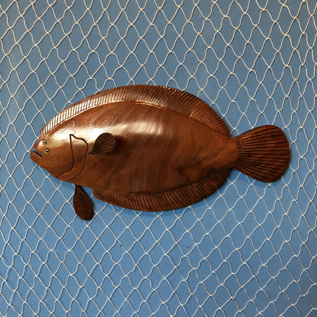 Walnut Flounder Wood Carving - image 1