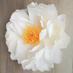 Giant White Peony - 50 cm Made Of Paper For Floral Decoration - thumbnail 2