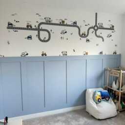 Truck, Tractor & Digger On The Road Nursery Wall Stickers - thumbnail 2
