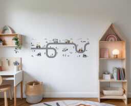 Truck, Tractor & Digger On The Road Nursery Wall Stickers - thumbnail 1