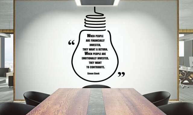 Teamwork Quote Wall Decal Inspirational Office Decor 2385Re - image 1