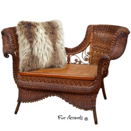 Plush Faux Fur Pillow Cover - Brown Russian Fox Shag, Usa Made
