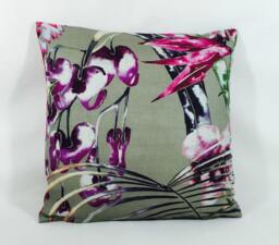 Harlequin - Paradise Loganberry/Raspberry Emerald Exotic Floral Designer Cushion Cover Throw Pillow Handmade Home Decor - thumbnail 1