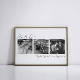 Couples Photo Frame, Personalised Boyfriend Girlfriend Anniversary Valentine's Gift Him Her, Romantic Picture Keepsake - thumbnail 2