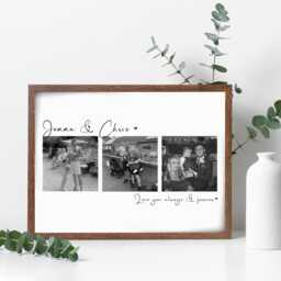 Couples Photo Frame, Personalised Boyfriend Girlfriend Anniversary Valentine's Gift Him Her, Romantic Picture Keepsake - thumbnail 1