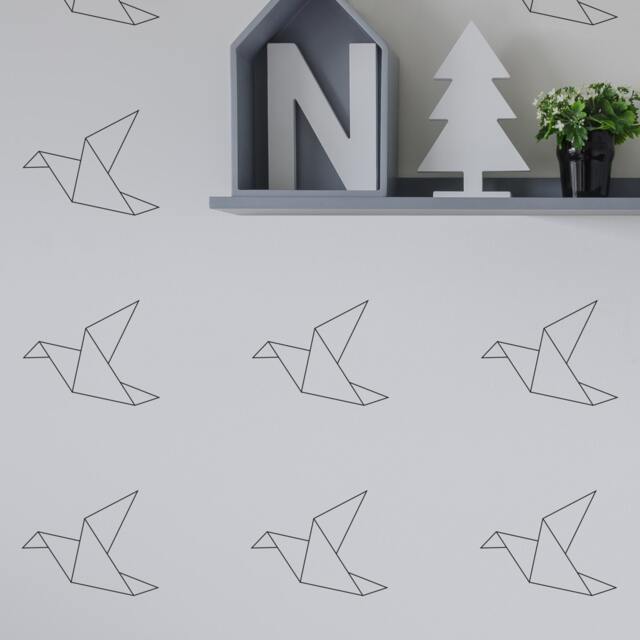 Wall Stickers Origami Birds-Wall Decal-Birds Sticker-Origami Sticker - Bird Sticker-Home Decor-Decorative Sticker - image 1