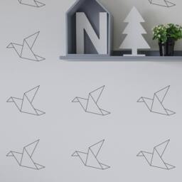 Wall Stickers Origami Birds-Wall Decal-Birds Sticker-Origami Sticker - Bird Sticker-Home Decor-Decorative Sticker - thumbnail 1