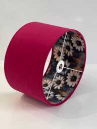 Handmade By Order Hot Pink & Abstract Art Blossom Floral Pattern Drum Lamp Shade Pendant Light All Shapes Sizes Available