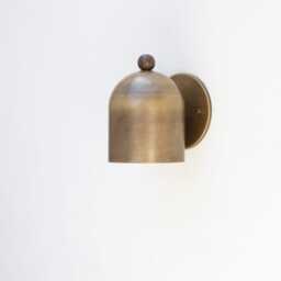 Brass Wall Sconce - Light With Dome Brass Shade - Above Sink, Ul Listed, No.506 Dabai No. 0401 - thumbnail 2