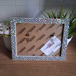 Black Holographic Cat Glitter Photo Frame 6 X 8 Inches - thumbnail 2
